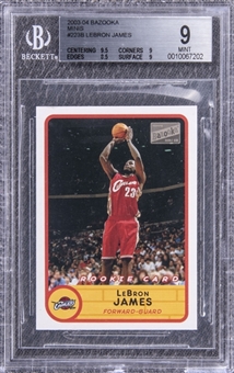 2003-04 Bazooka Minis #223B LeBron James Rookie Card - BGS MINT 9